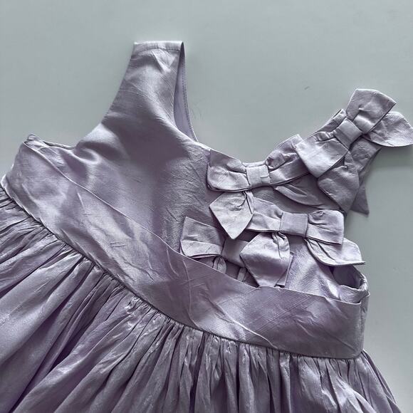 Janie and Jack special occasion Bow Bodice Silk Dress - Picture 6 of 8